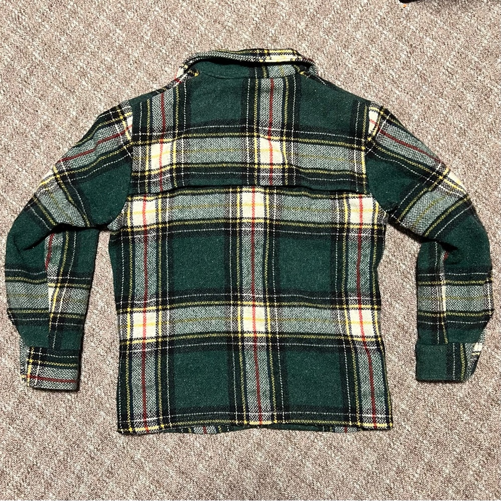 60s/70s Big Bill Plaid Workwear Flannel Overshirt - Picture 3 of 8